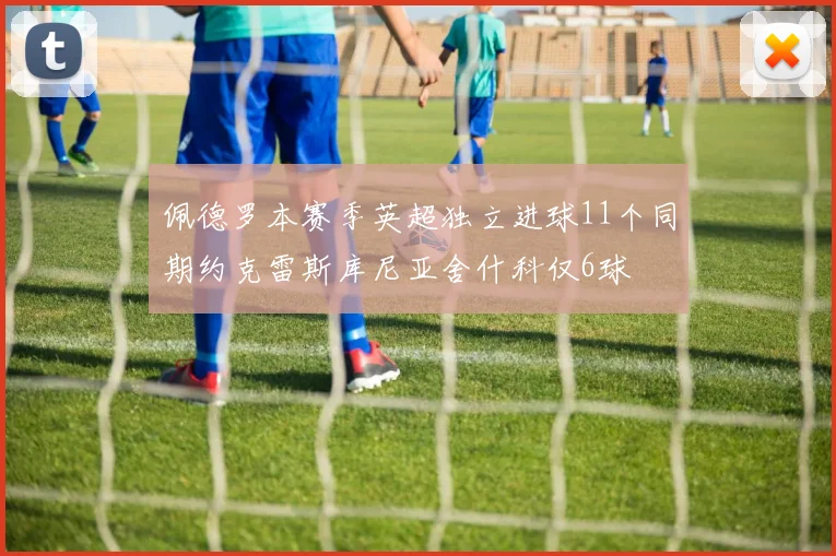 佩德罗本赛季英超独立进球11个同期约克雷斯库尼亚舍什科仅6球